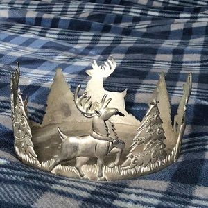 Metal Holiday Candle Holder